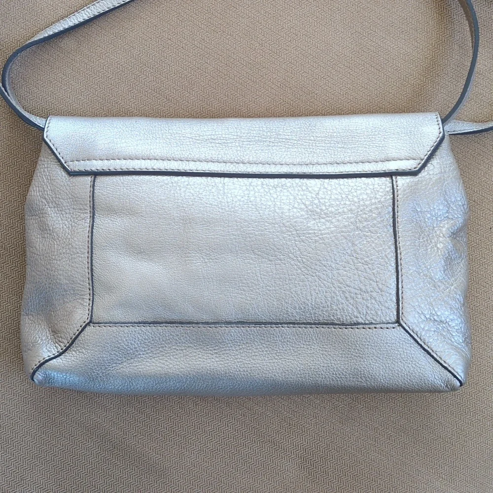 NWOT Furla Metallic Silver Crossbody Bag